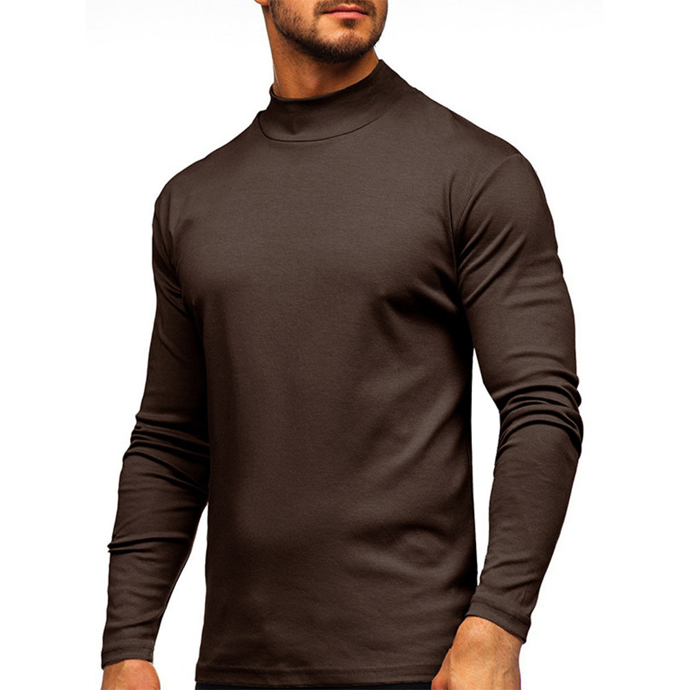 Men's Autumn and Winter Basic Thickened Warm Long Sleeve T-Shirt