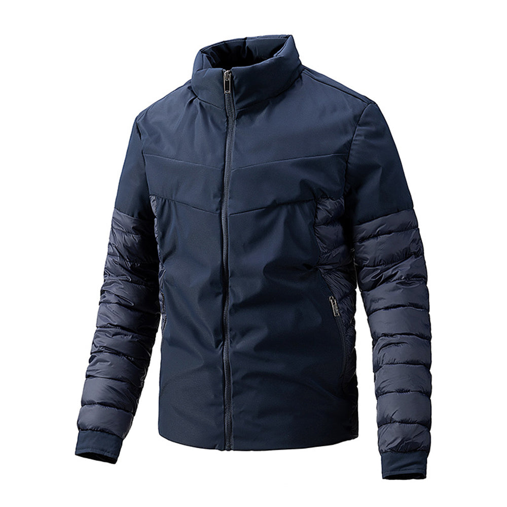 Men's stand collar thin winter thermal padded jacket
