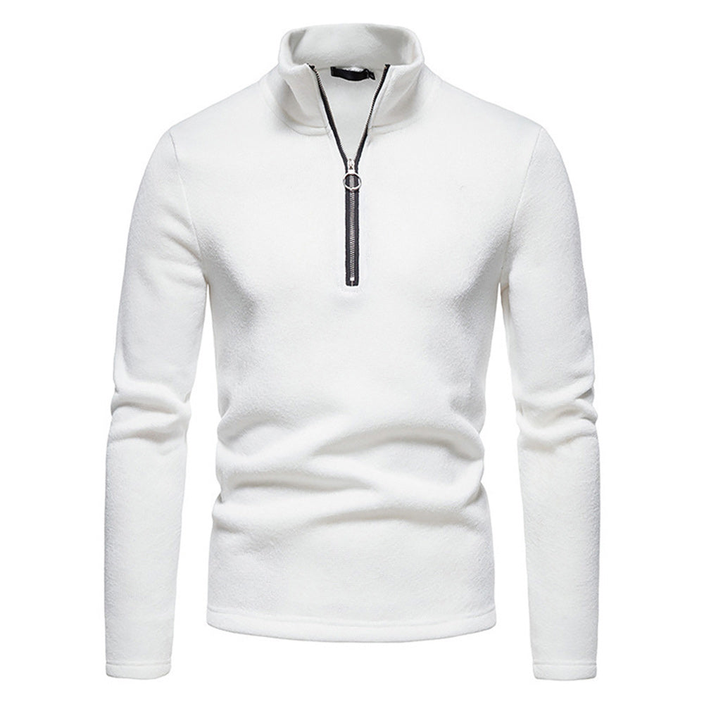 New Warm and Comfortable Half-Zip Turtleneck Men's Sweatshirt