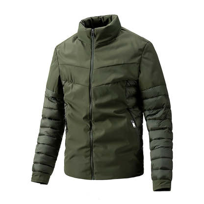 Men's stand collar thin winter thermal padded jacket