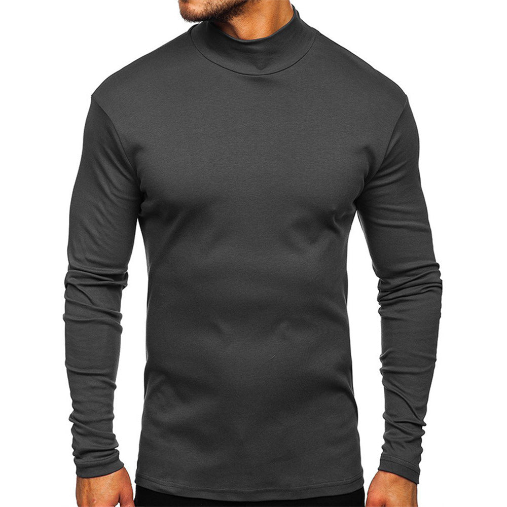Men's Autumn and Winter Basic Thickened Warm Long Sleeve T-Shirt