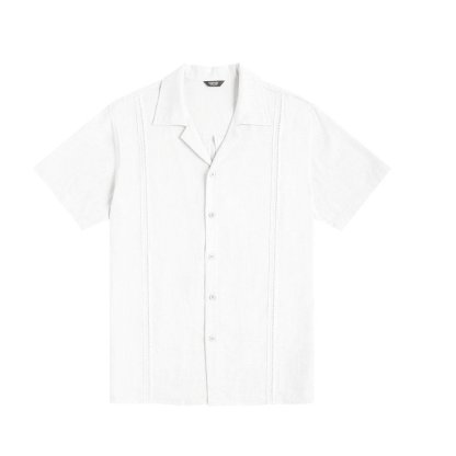 Men's short-sleeved linen shirt