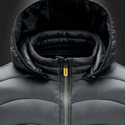 Men's winter simple casual hooded cotton coat