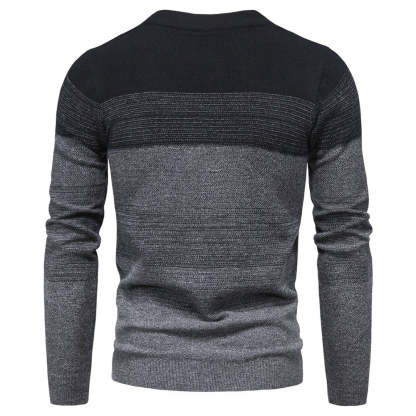 Men's Fashion Motley Knit Sweater Cardigan