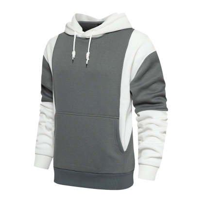 New Fashion Colorblock Men's Trendy Hoodie