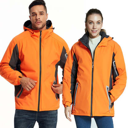 Fleece-lined outdoor reflective jacket