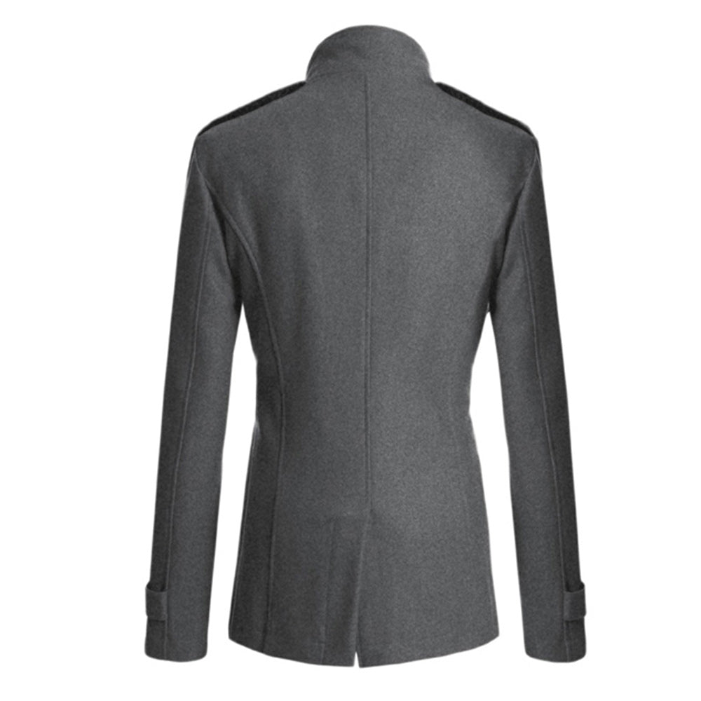 New Men's Fashion Lapel Business Button Casual Windbreaker