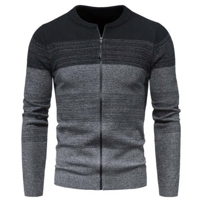 Men's Fashion Motley Knit Sweater Cardigan