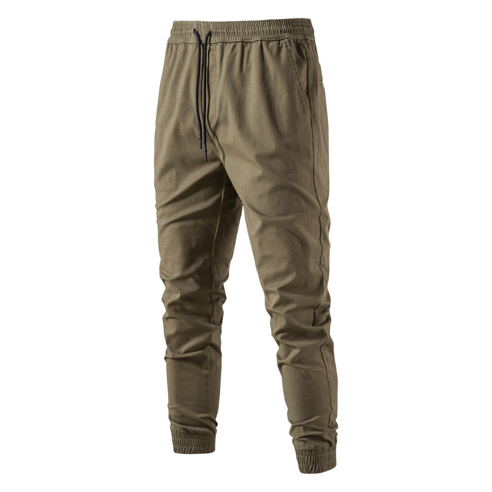 Men's Elastic Waist Tie Cargo Pants