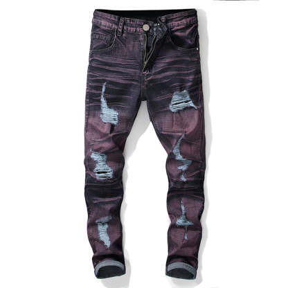 Men's Skinny Stretch Ripped Jeans