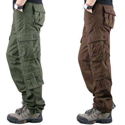 Men's Straight Casual Loose Cargo Pants
