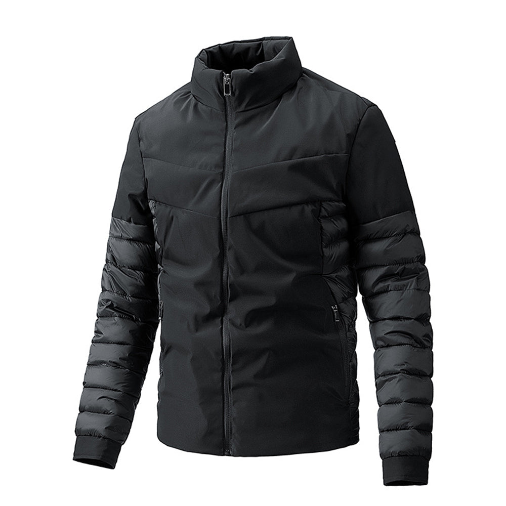 Men's stand collar thin winter thermal padded jacket