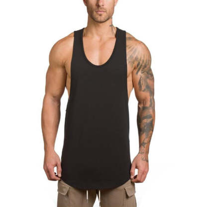 Men's Round Hem Fitness Tank Top