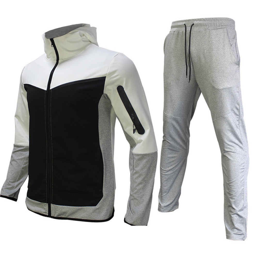 Men's Fashion Zipper Long Sleeve Trousers Set