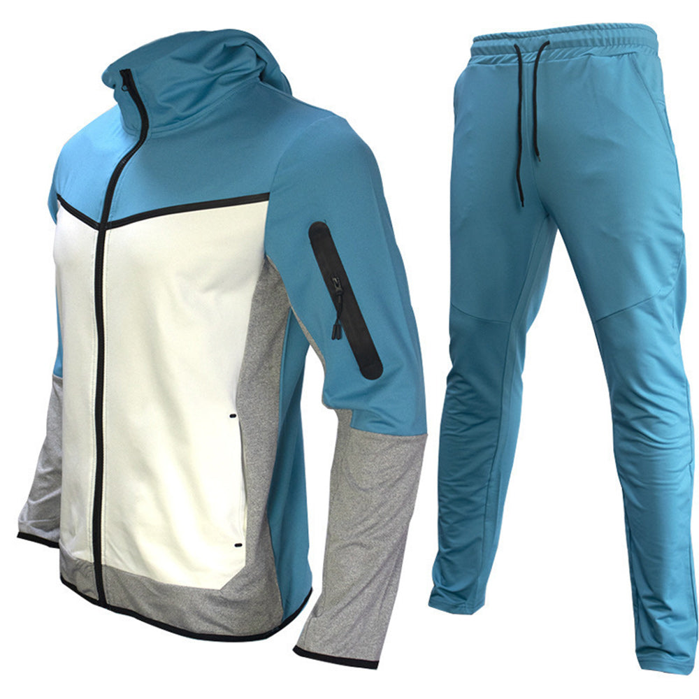 Men's Fashion Zipper Long Sleeve Trousers Set