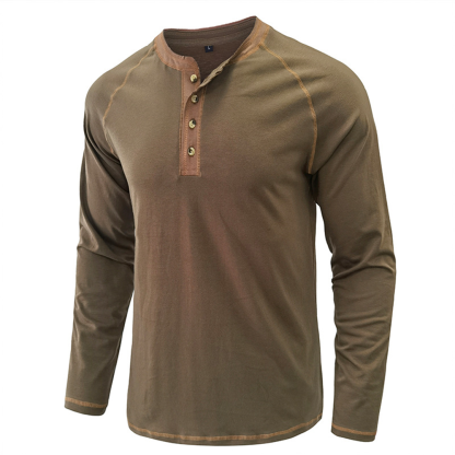 Men's Autumn and Winter Fashion Solid Color Raglan Long Sleeves