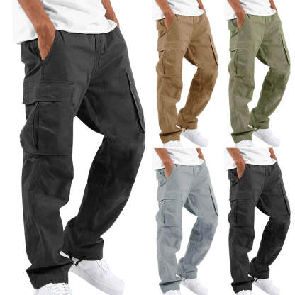 Men's Drawstring Multi Pocket Cargo Pants