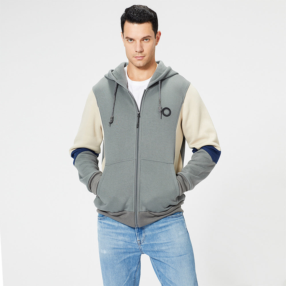 New Men's Fashion Colorblock Contrast Cardigan