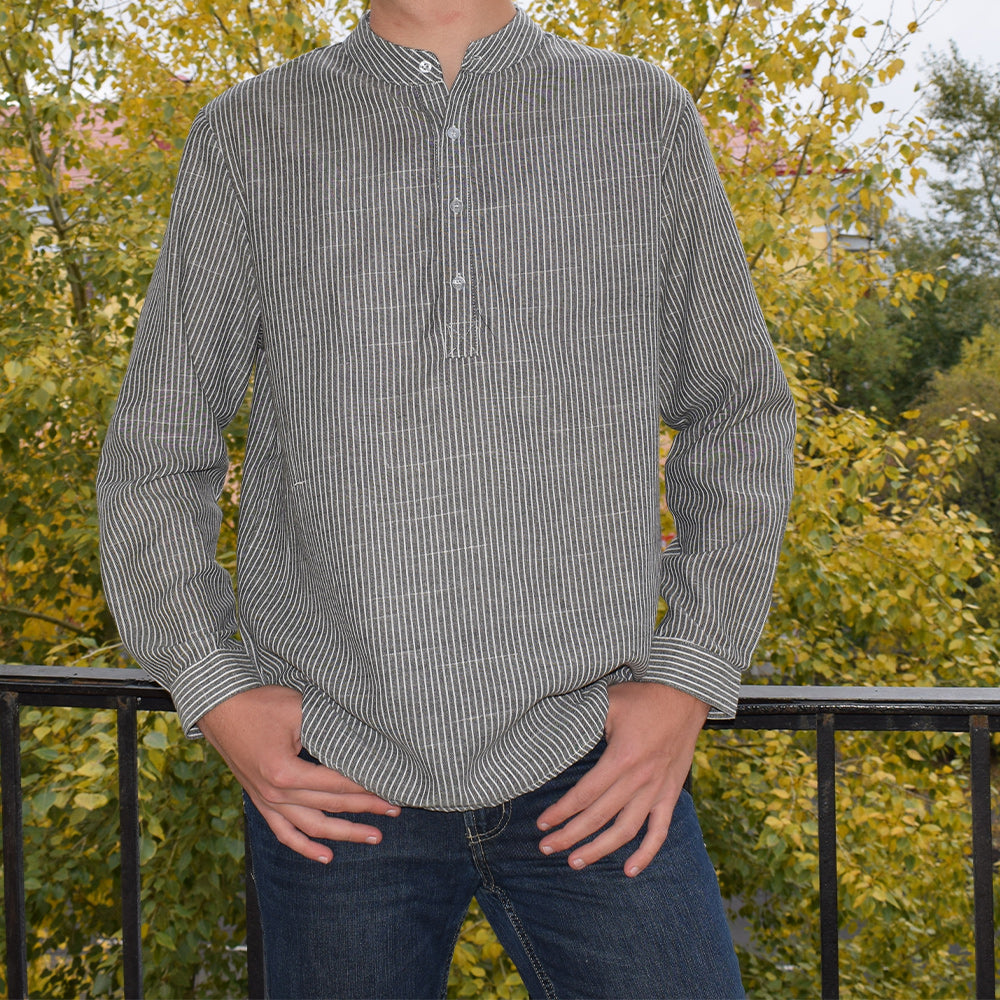 Men's Striped Long Sleeve Shirt