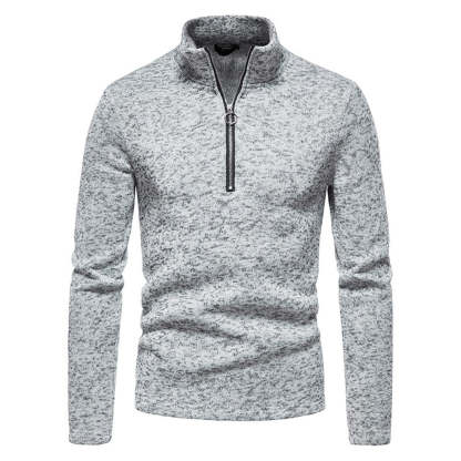New Warm and Comfortable Half-Zip Turtleneck Men's Sweatshirt