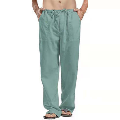 Linen leisure trousers for men