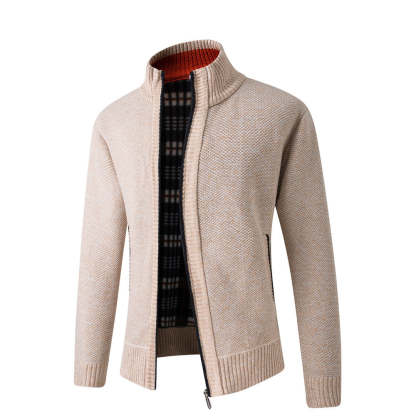 Men's slim knit cardigan