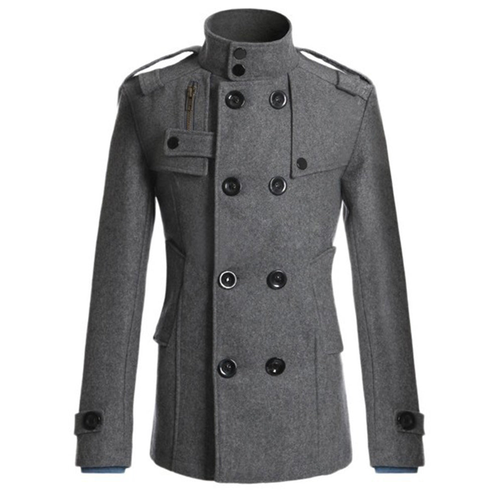 New Men's Fashion Lapel Business Button Casual Windbreaker