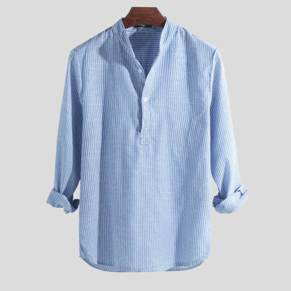 Men's Striped Long Sleeve Shirt
