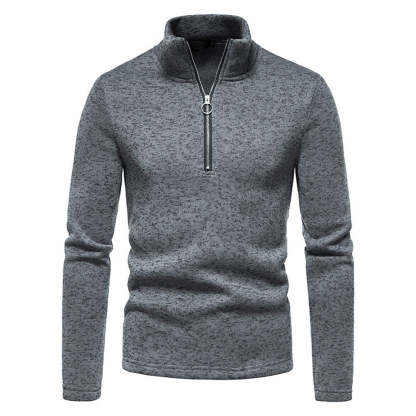 New Warm and Comfortable Half-Zip Turtleneck Men's Sweatshirt