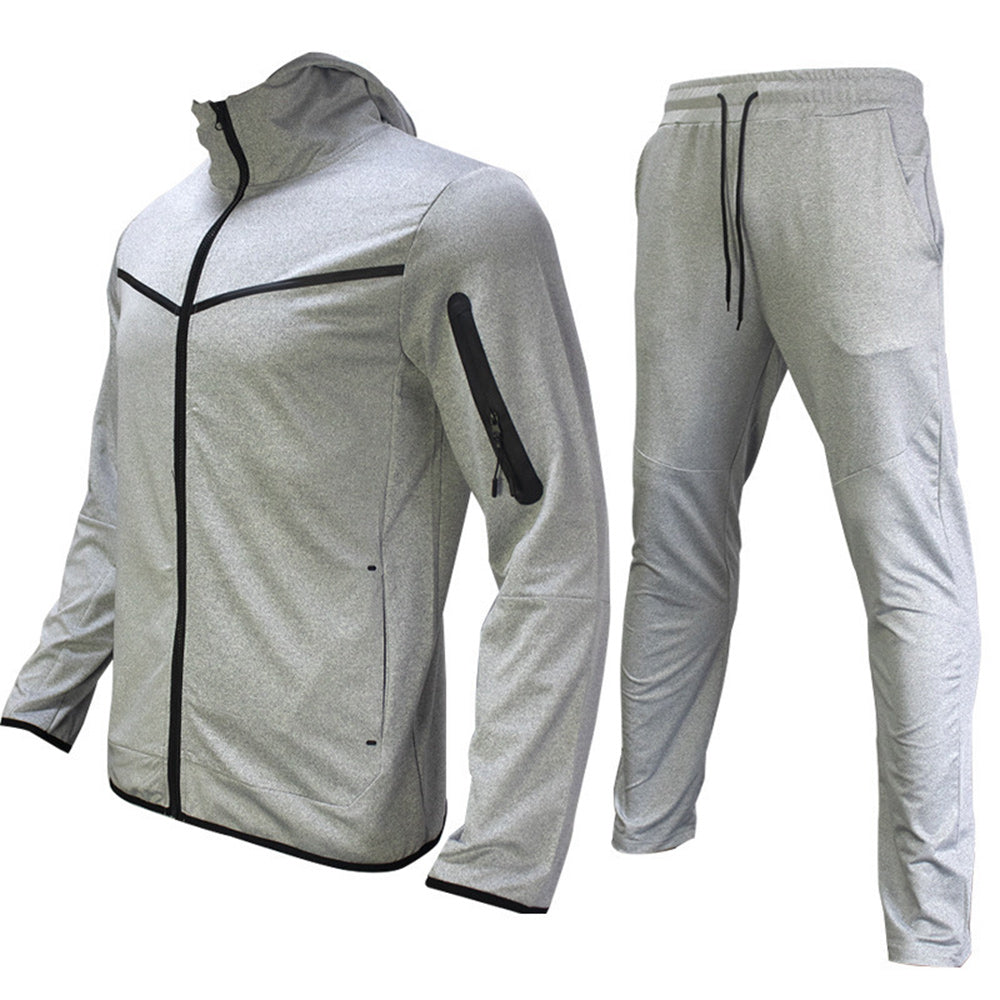 Men's Fashion Zipper Long Sleeve Trousers Set