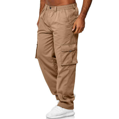 Men's Casual Multi Pocket Loose Straight Cargo Pants