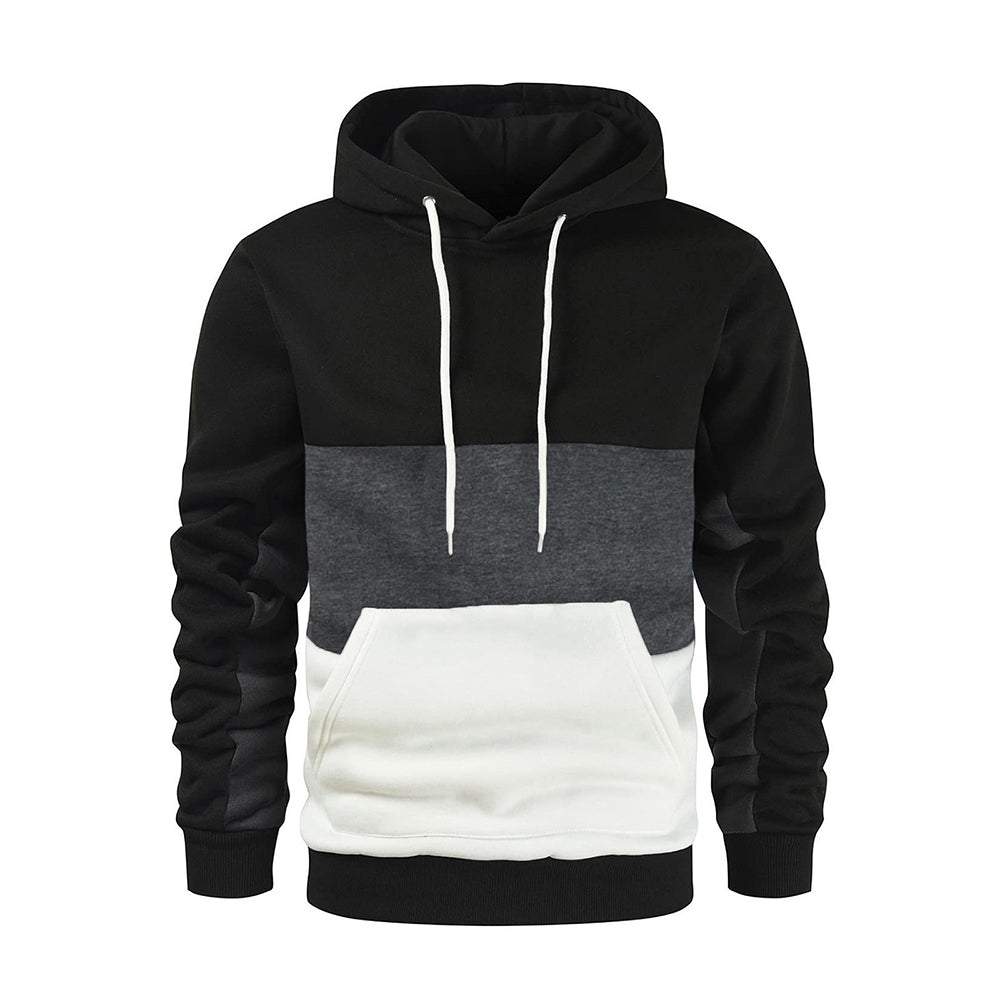 Men's spring autumn winter fashion color block hoodie