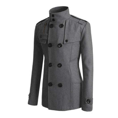 New Men's Fashion Lapel Business Button Casual Windbreaker