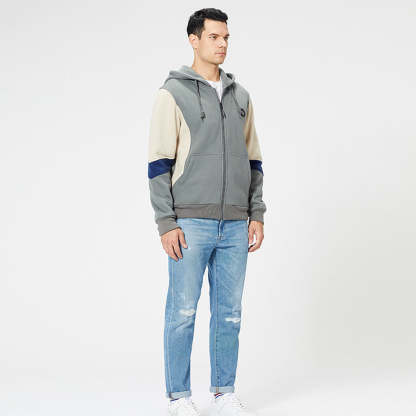 New Men's Fashion Colorblock Contrast Cardigan