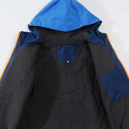 Couples style reflective warm outdoor hooded jacket