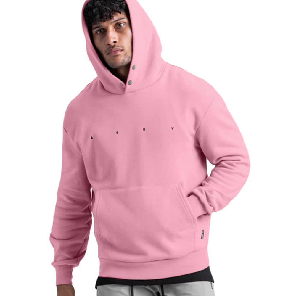Men's Loose Letter Print Hooded Casual Sweatshirt