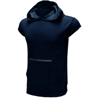 Men's Sleeveless Sports Vest Outdoor Fitness Solid Color Hoodie
