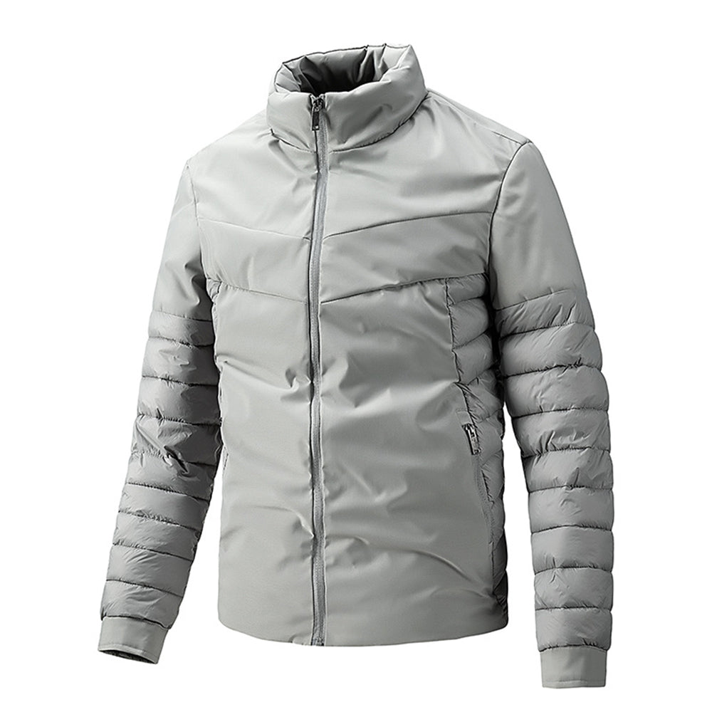 Men's stand collar thin winter thermal padded jacket