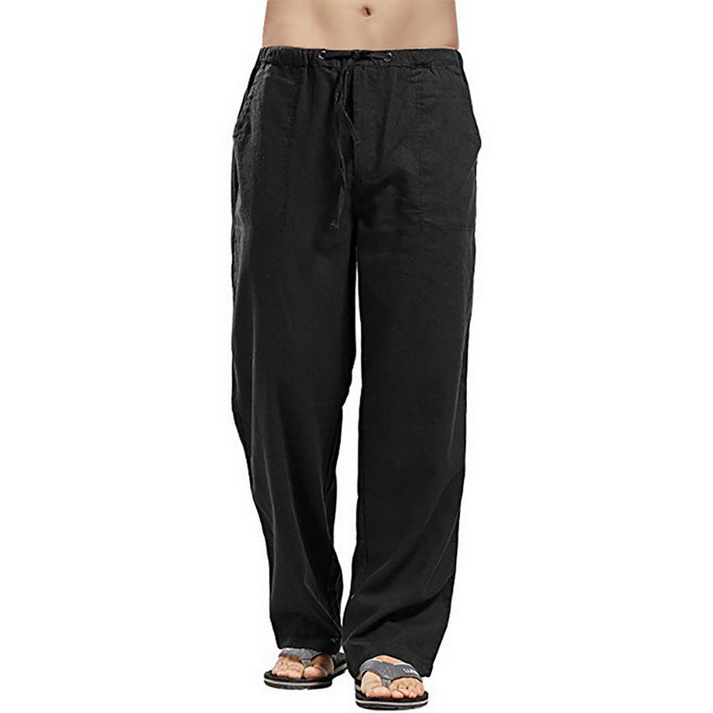 Linen leisure trousers for men