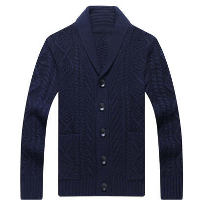 New Men's Fashion Knitted Loose Cardigan
