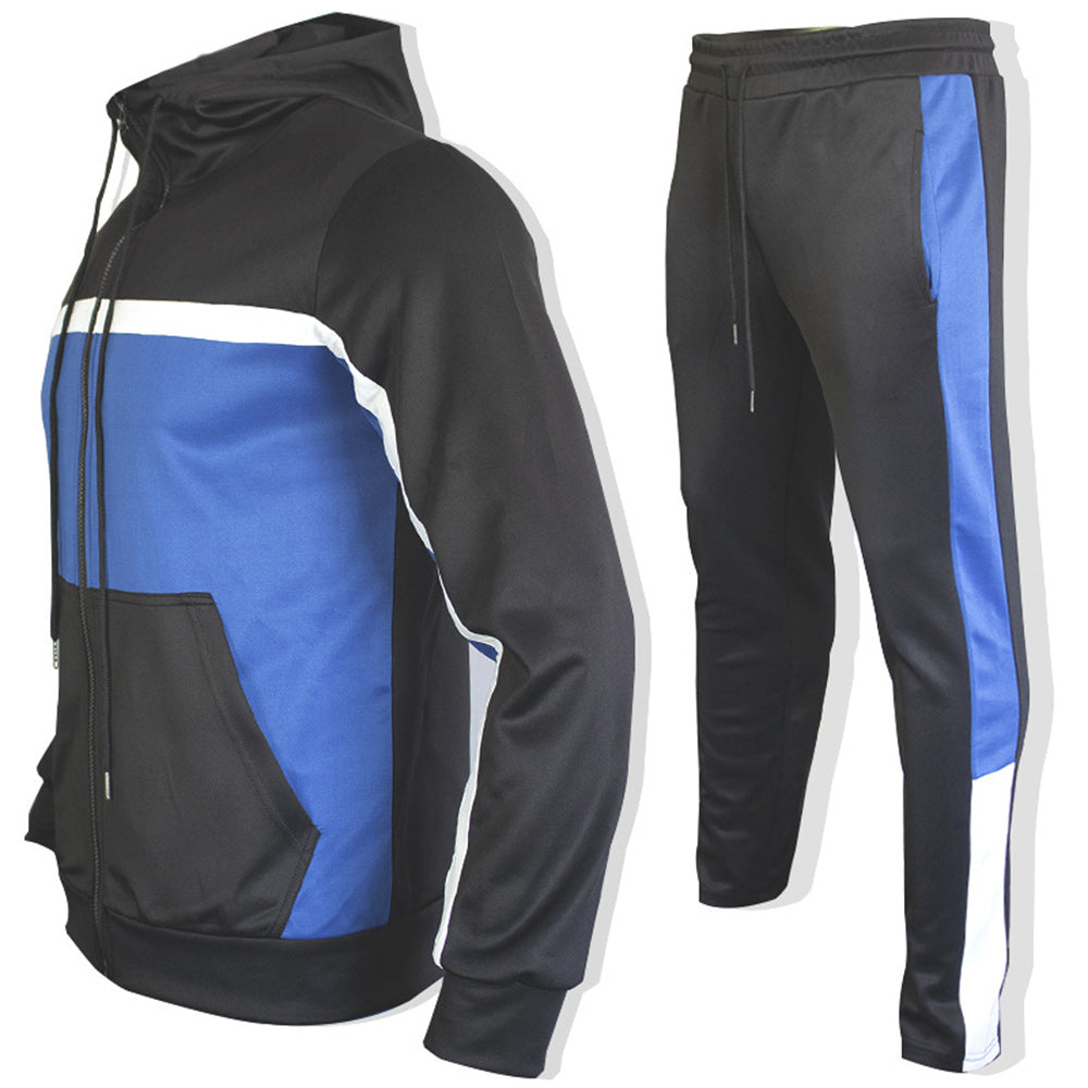 Men's Colorblock Leisure Sports Two-piece Set