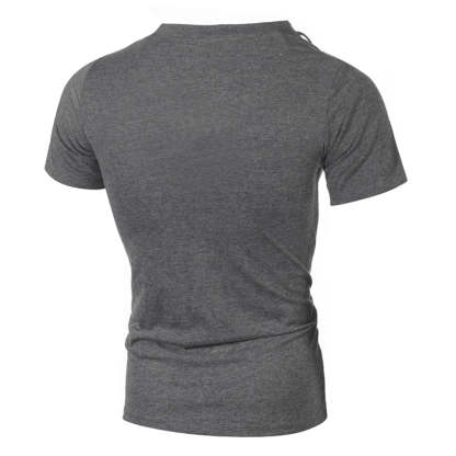 Men's Slanted Lace-Up T-Shirt
