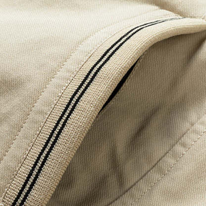 Fashion Men's Rib Neck Solid Jacket