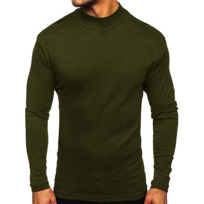 Men's Autumn and Winter Basic Thickened Warm Long Sleeve T-Shirt