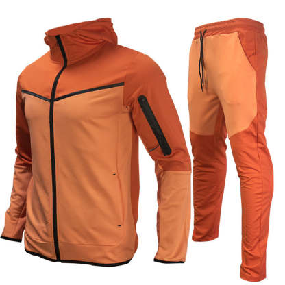 Men's Fashion Zipper Long Sleeve Trousers Set