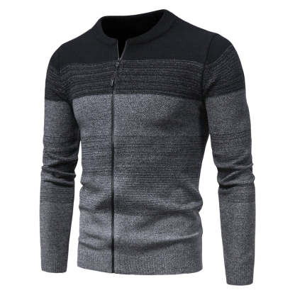 Men's Fashion Motley Knit Sweater Cardigan