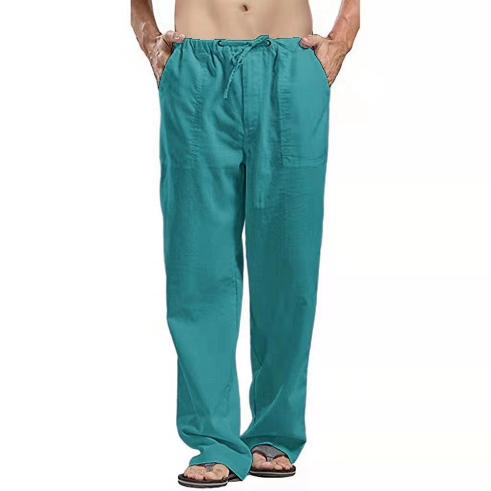 Linen leisure trousers for men