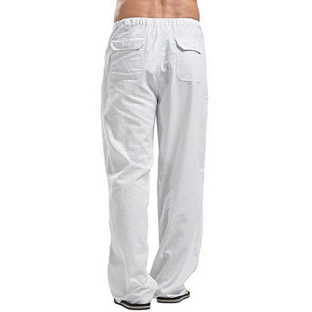 Linen leisure trousers for men